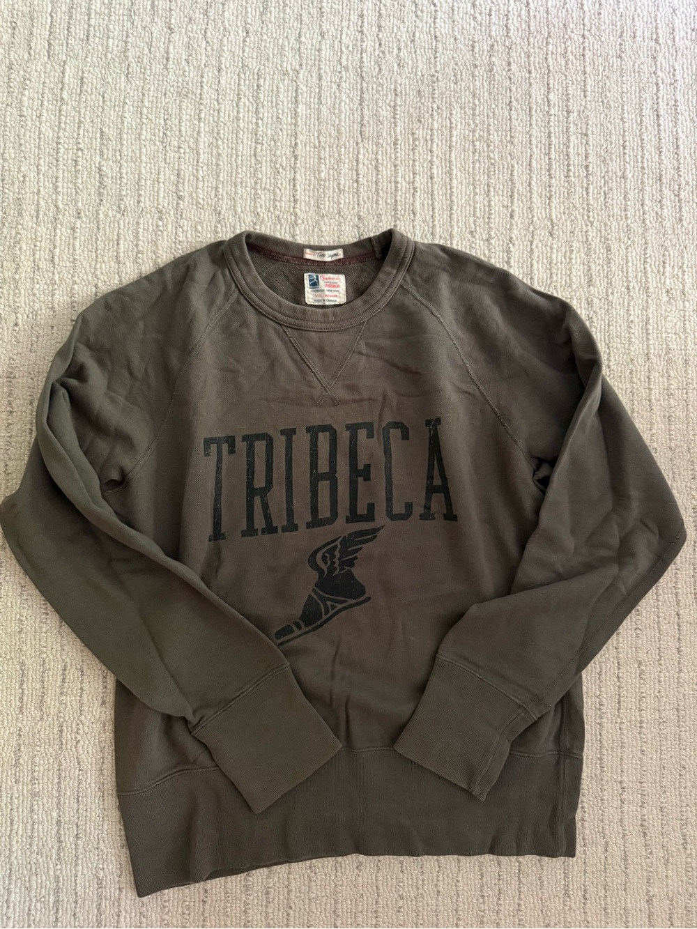 Todd Snyder x Champion Tribeca Graphic Crewneck Sweatshirt - Olive
